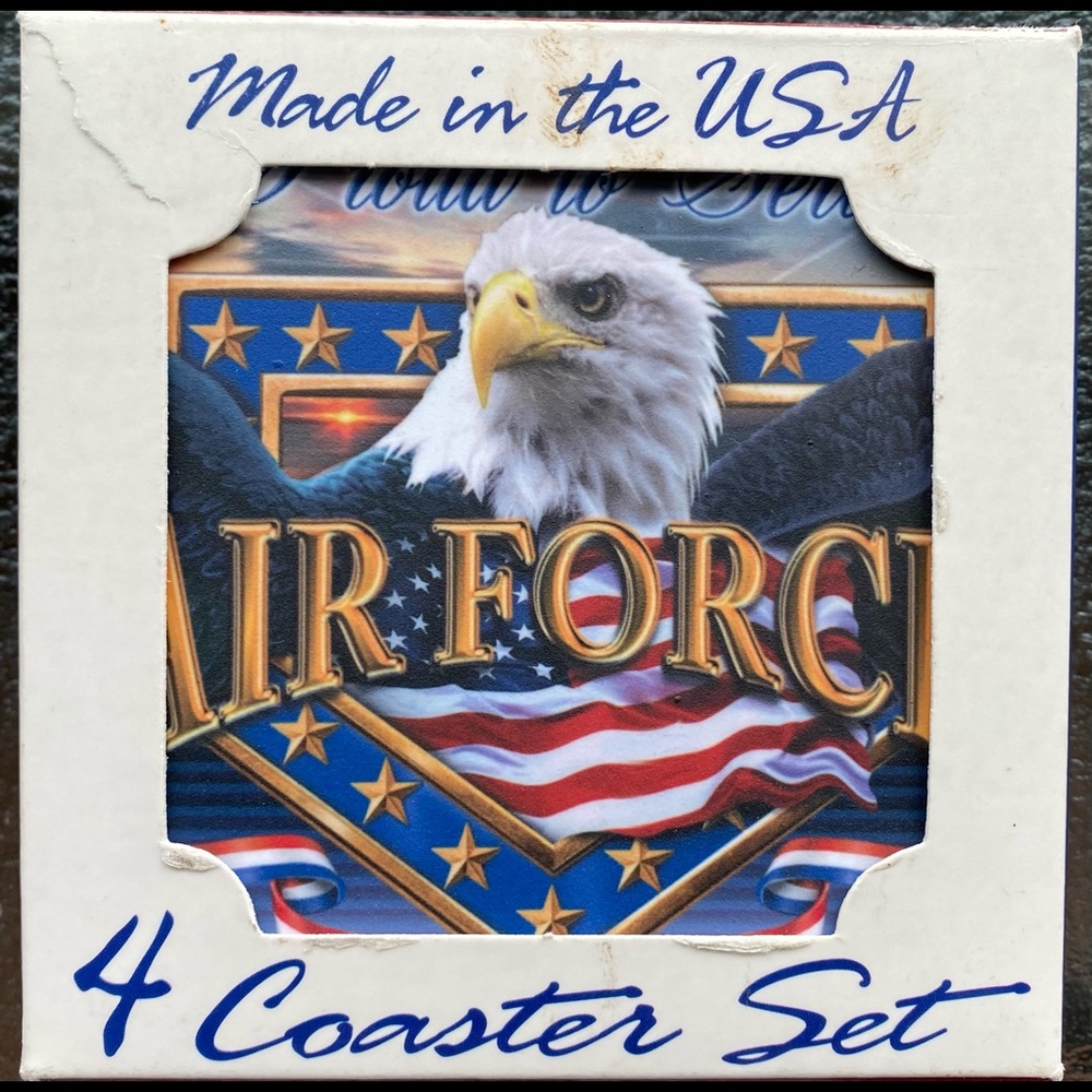 Ceramic Air Force coasters